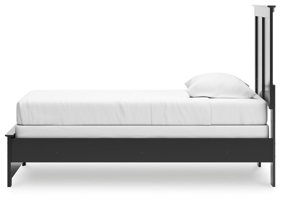Maribel Twin Panel Bed, Dresser and Mirror