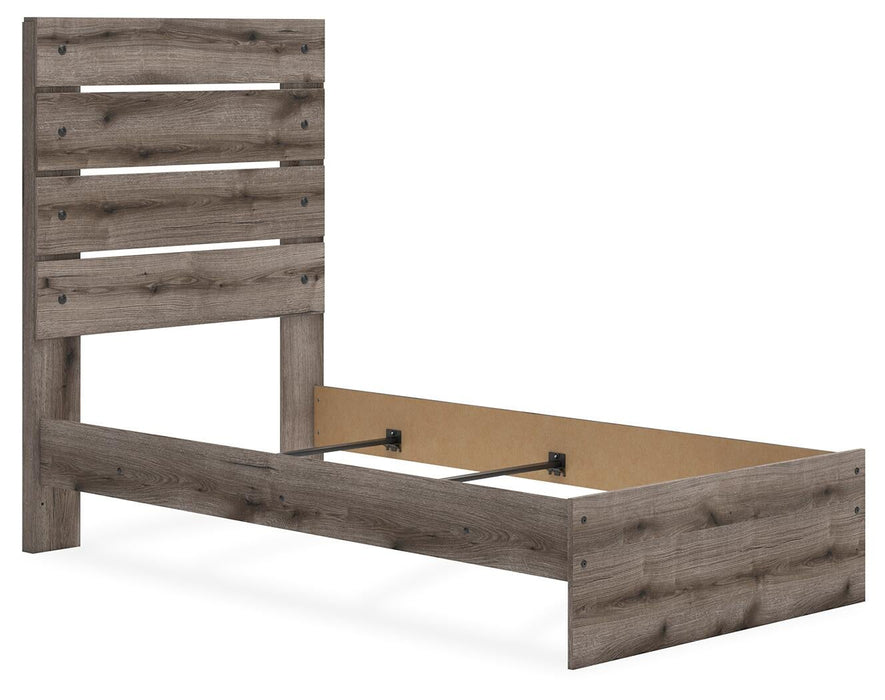 Urbanoore Twin Panel Bed, Dresser, Mirror, Chest and Nightstand
