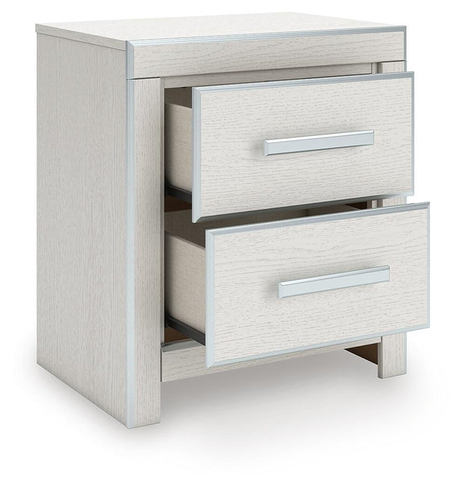 Birmonton Queen Upholstered Panel Platform Storage Bed, Dresser, Mirror and Nightstand