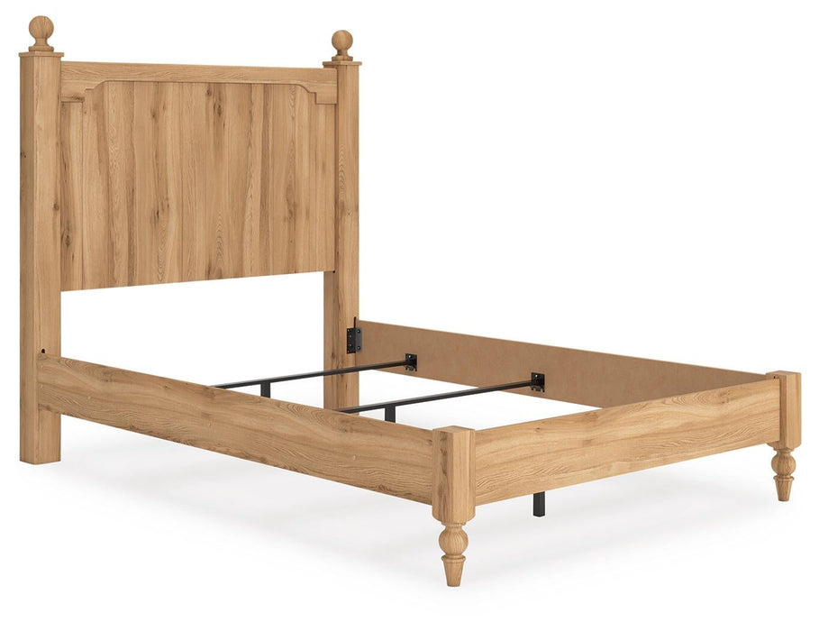 Galletyn Full Panel Bed with Mirrored Dresser and Nightstand