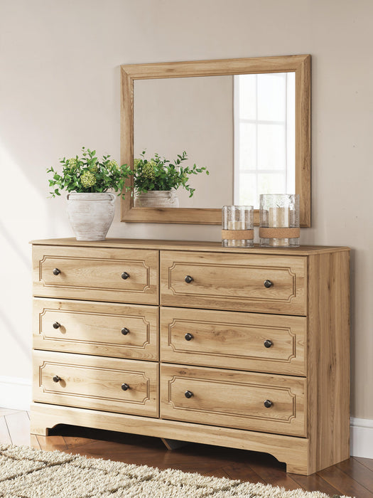Galletyn Full Panel Bed with Mirrored Dresser and Nightstand