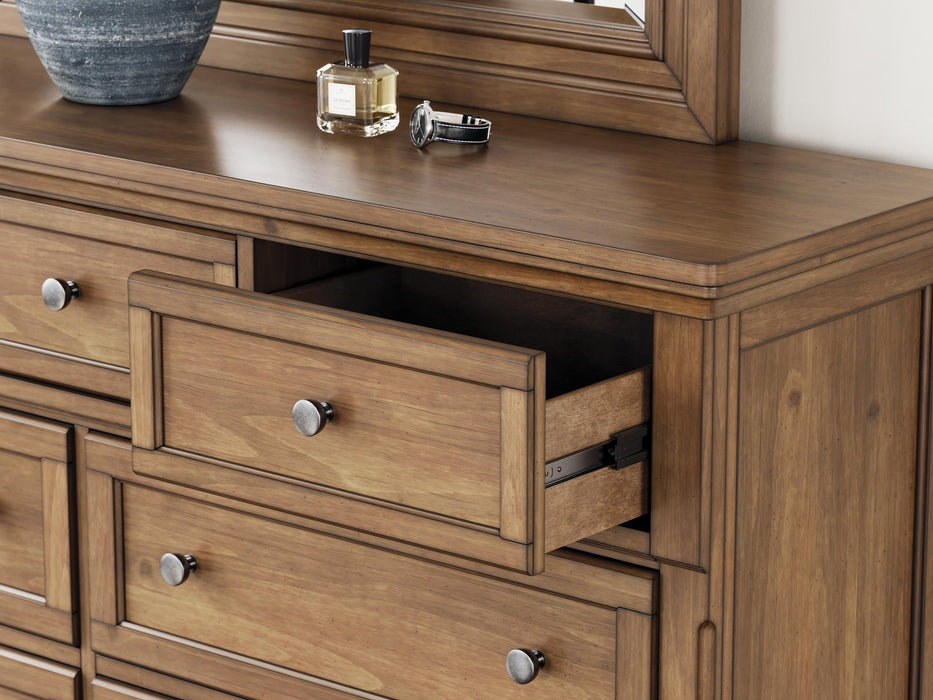 Vandenmore Queen Panel Bed with Mirrored Dresser
