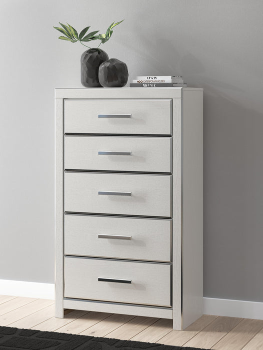 Birmonton Queen Upholstered Panel Bed, Dresser, Mirror, Chest and Nightstand