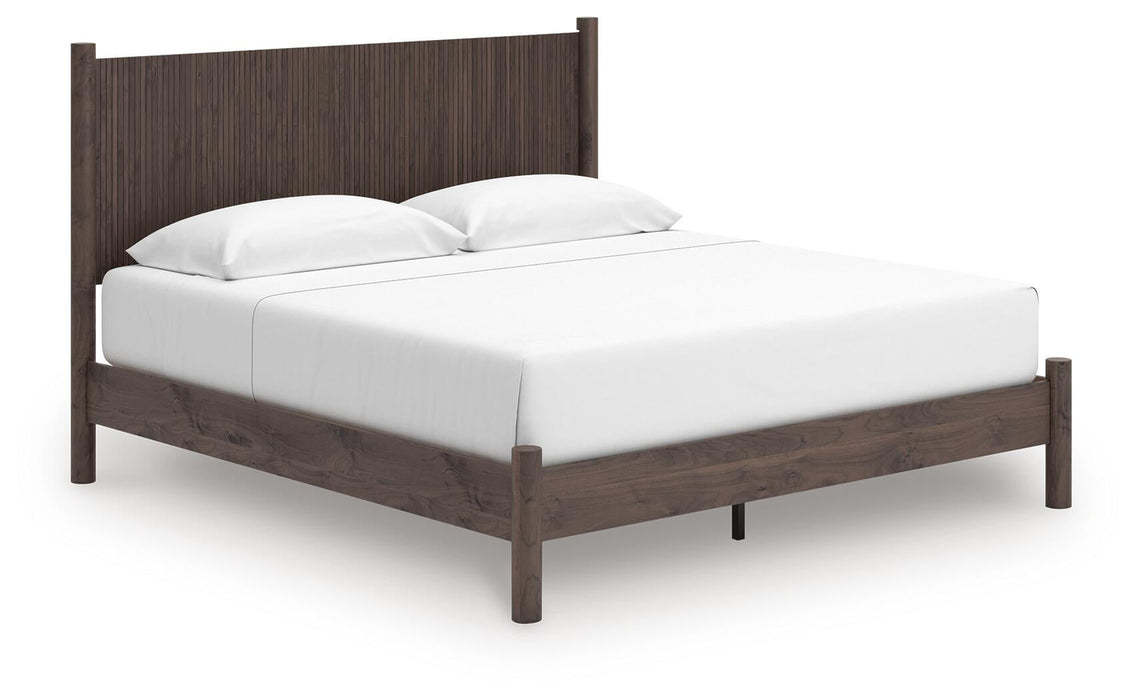Cadmori King Panel Platform Bed, Dresser and Mirror