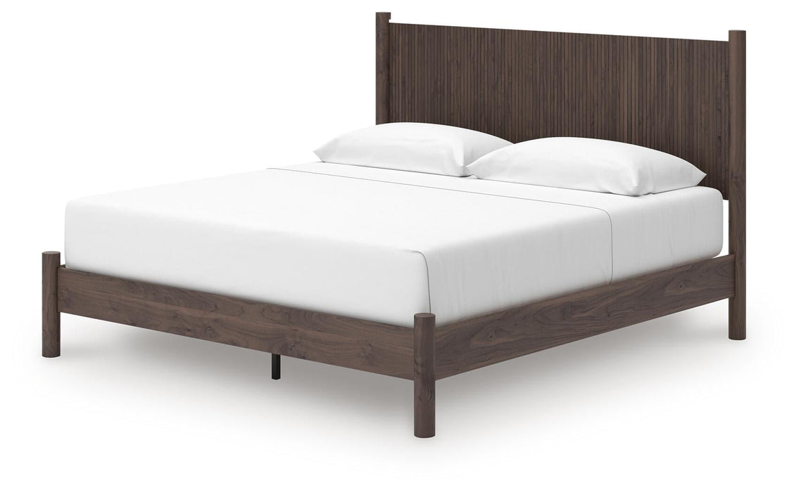Cadmori King Panel Platform Bed, Dresser and Mirror