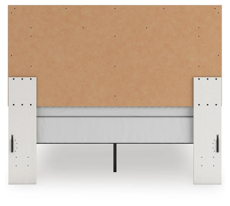 Birmonton Queen Upholstered Panel Bed, Dresser, Mirror and Nightstand