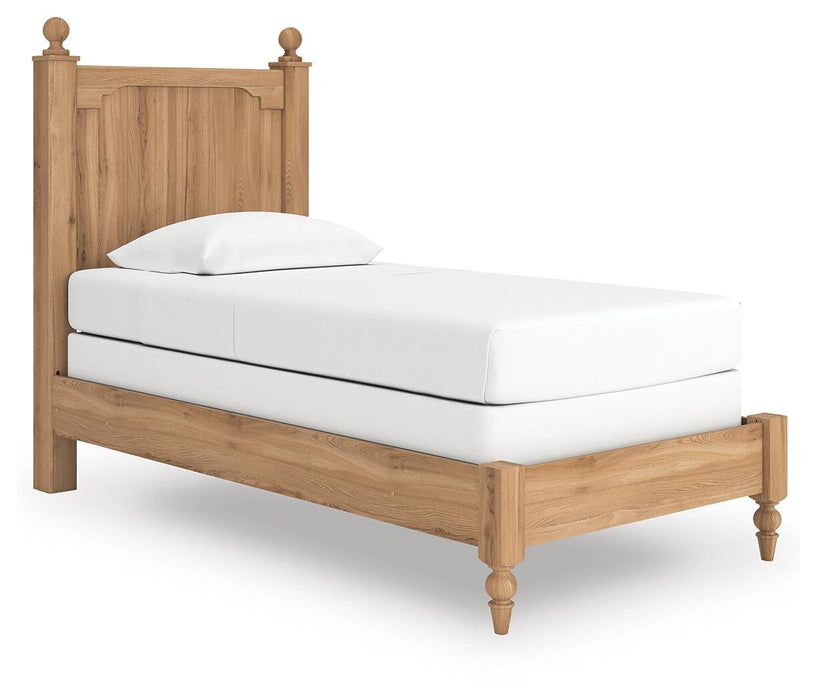 Galletyn Twin Panel Bed with Mirrored Dresser and Nightstand