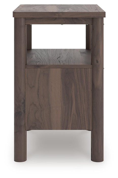 Cadmori Twin Upholstered Panel Platform Bed, Dresser, Mirror and Nightstand