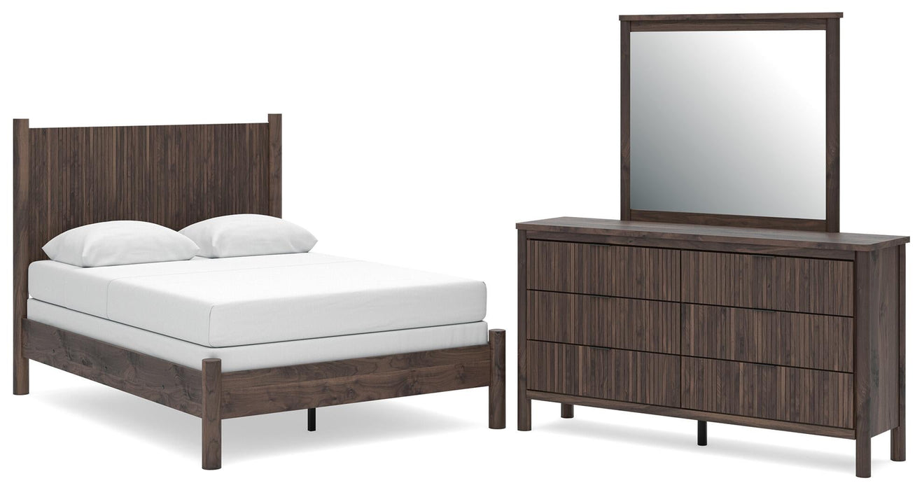 Cadmori Full Panel Bed, Dresser and Mirror