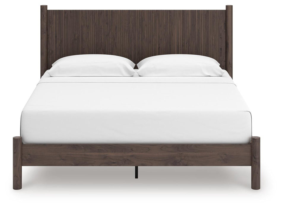 Cadmori King Panel Platform Bed, Dresser, Mirror and Nightstand