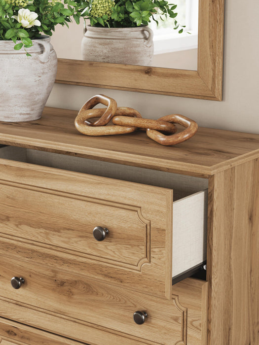 Galletyn Queen Panel Bed with Mirrored Dresser