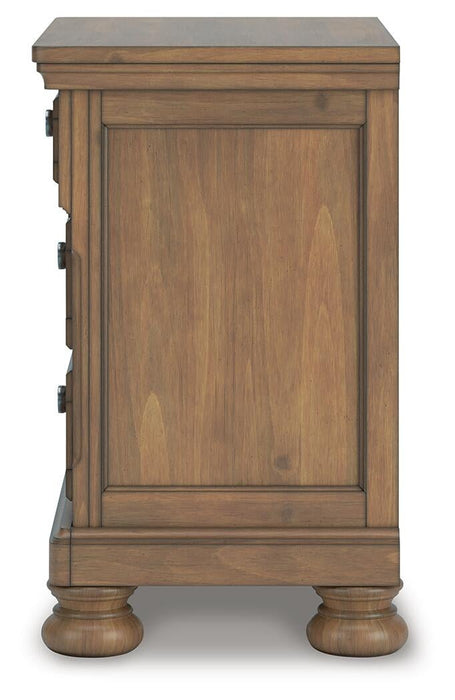 Vandenmore Queen Panel Bed with Mirrored Dresser and Nightstand