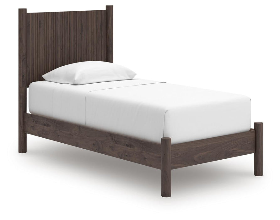 Cadmori Twin Panel Platform Bed, Dresser, Mirror, Chest and Nightstand