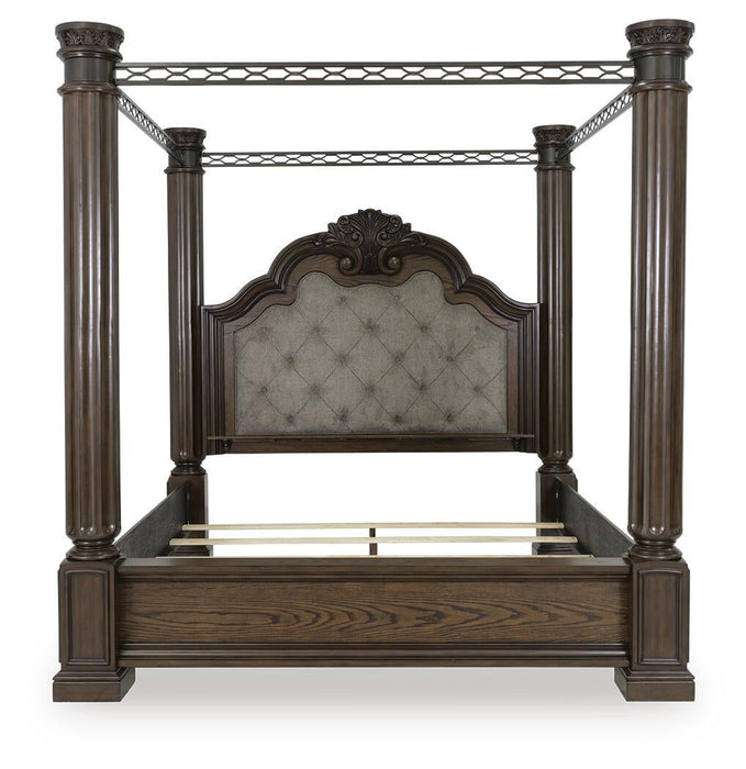 Maylee King Canopy Bed, Dresser and Mirror