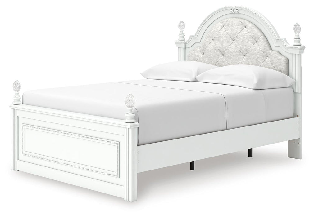 Maylilly Full Upholstered Panel Storage Bed, Dresser, Mirror and Nightstand