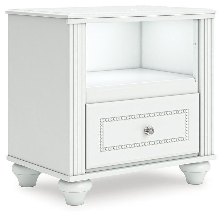 Maylilly Full Upholstered Panel Storage Bed, Dresser, Mirror and Nightstand
