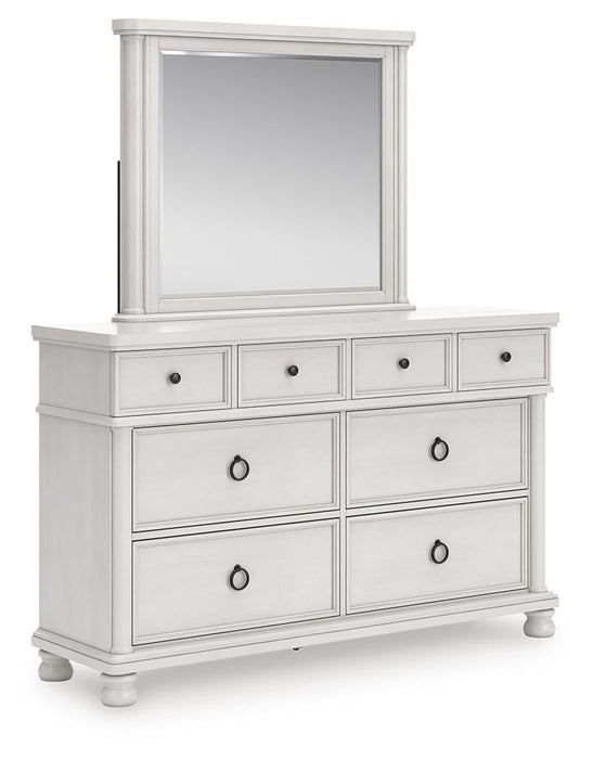 Chadworth King Poster Bed, Dresser, Mirror and Nightstand
