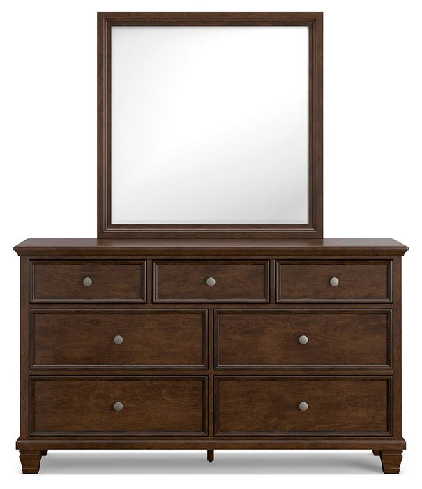 Danabrin California King Panel Storage Bed, Dresser and Mirror
