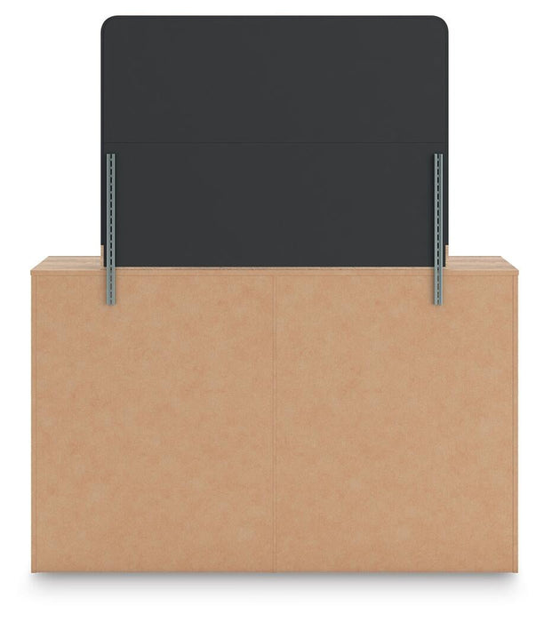 Hollymount King Upholstered Panel Bed, Dresser and Mirror