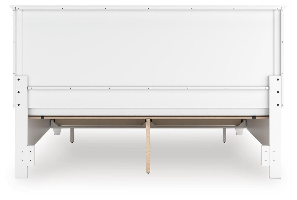 Fortman King Panel Storage Bed with Mirrored Dresser