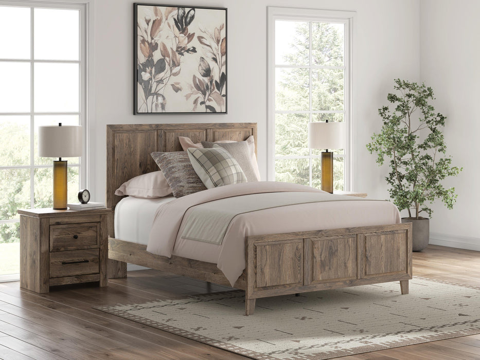 Keithland Queen Panel Bed with Mirrored Dresser and Nightstand