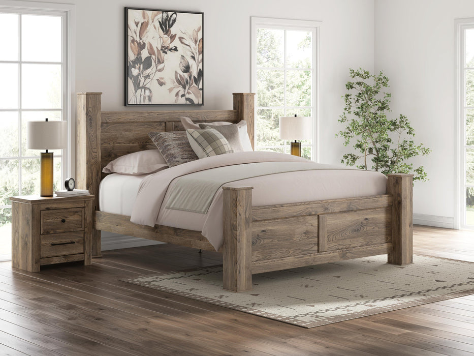 Keithland King Poster Bed, Dresser, Mirror and Nightstand