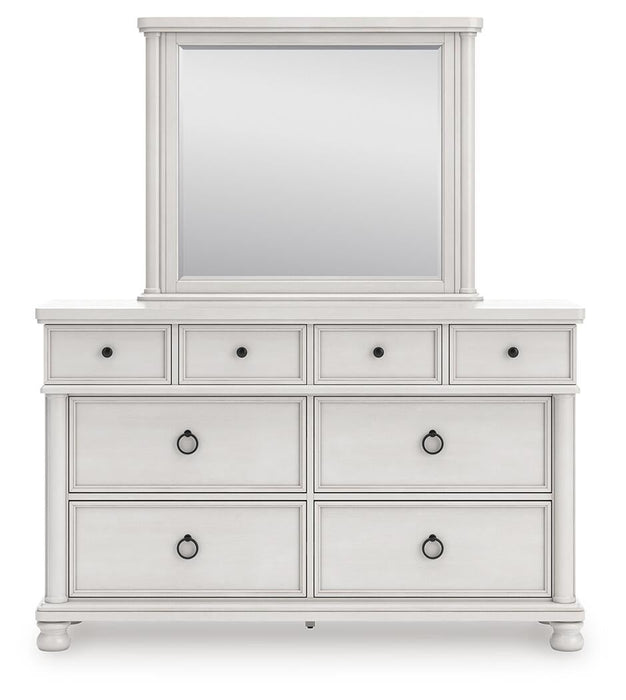 Chadworth California King Poster Bed, Dresser, Mirror and Nightstand