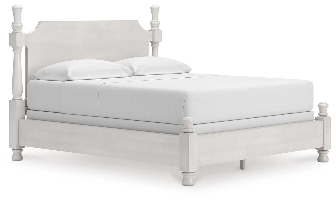 Chadworth California King Poster Bed, Dresser, Mirror and Nightstand
