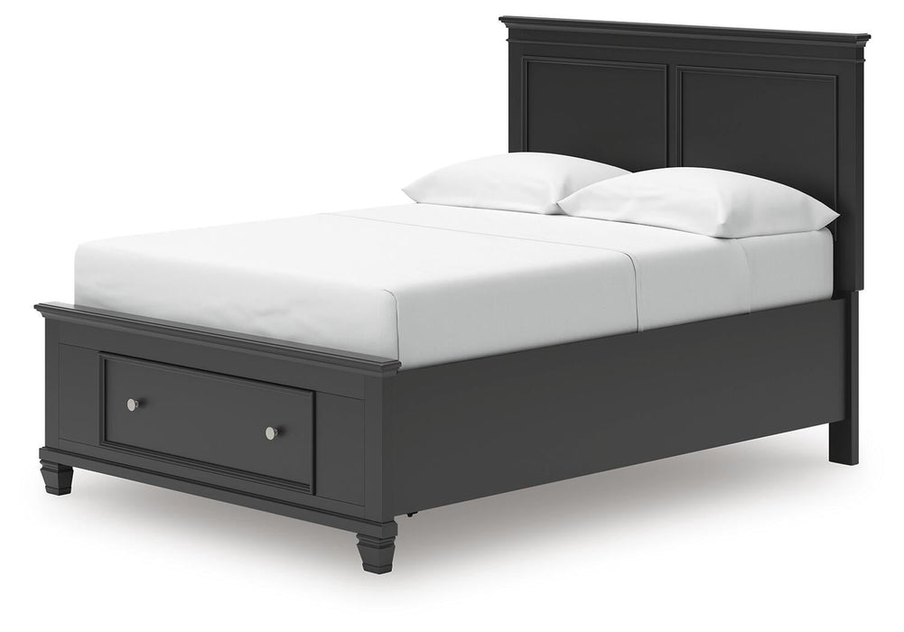 Lanolee Full Panel Storage Bed, Dresser, Mirror and Nightstand