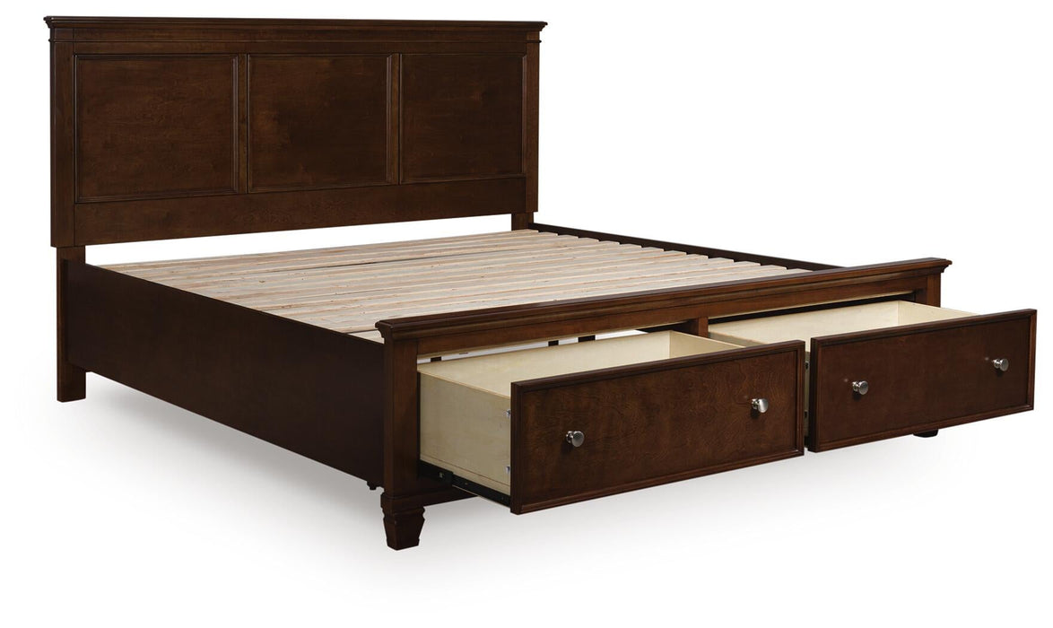 Danabrin King Panel Storage Bed, Dresser, Mirror and Nightstand