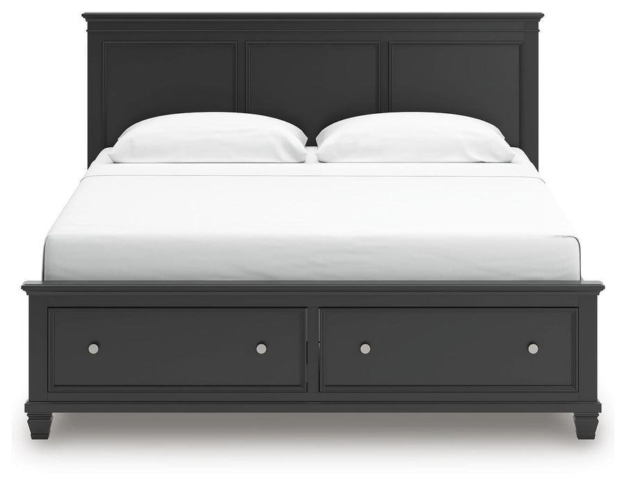 Lanolee King Panel Storage Bed, Dresser and Mirror