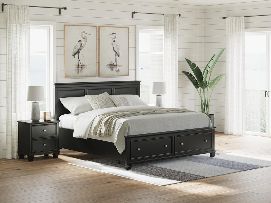 Lanolee King Panel Storage Bed, Dresser and Mirror