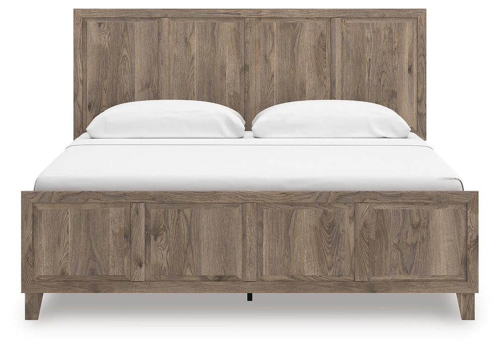 Keithland King Panel Bed with Mirrored Dresser