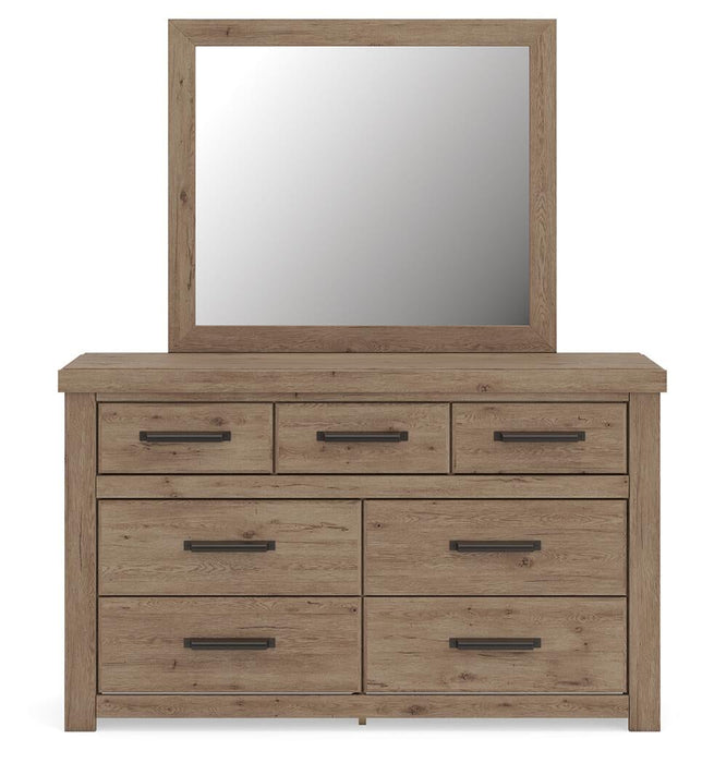 Garistyn King Panel Bed, Dresser and Mirror