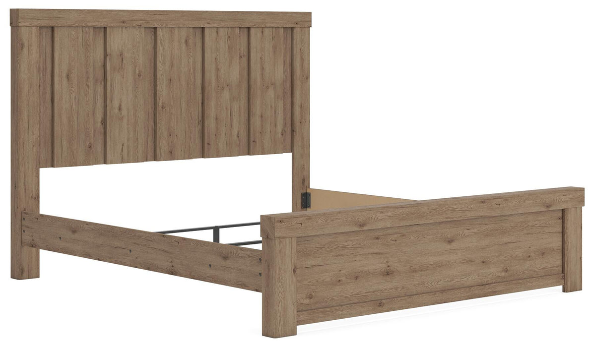Garistyn King Panel Bed, Dresser, Mirror, Chest and Nightstand
