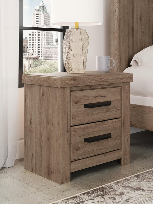 Garistyn King Panel Storage Bed, Dresser, Mirror, Chest and Nightstand