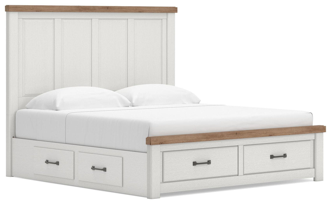 Savonport King Panel Storage Bed, Dresser and Mirror