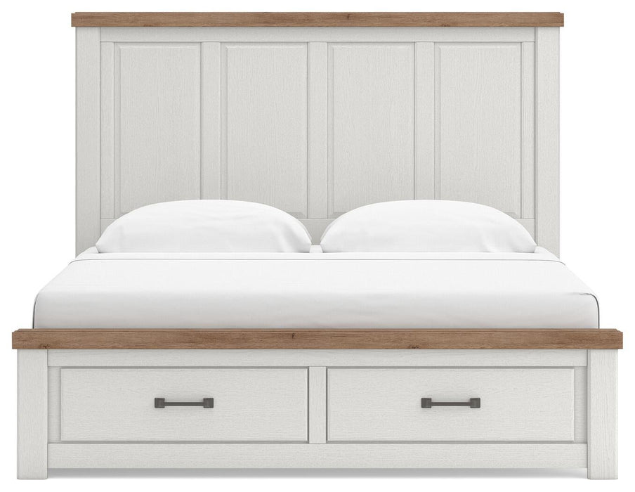 Savonport King Panel Storage Bed. Dresser, Mirror and Nightstand