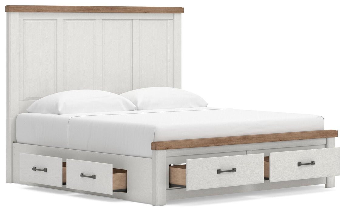 Savonport King Panel Storage Bed, Dresser, Mirror, Chest and Nightstand