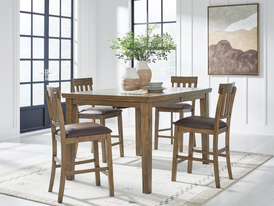 Broxtyn Counter Height Dining Table and 4 Barstools