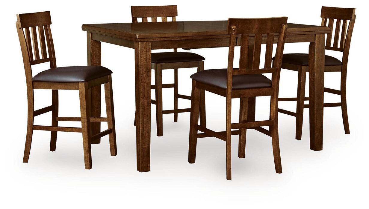 Ralene Counter Height Dining Table and 4 Barstools