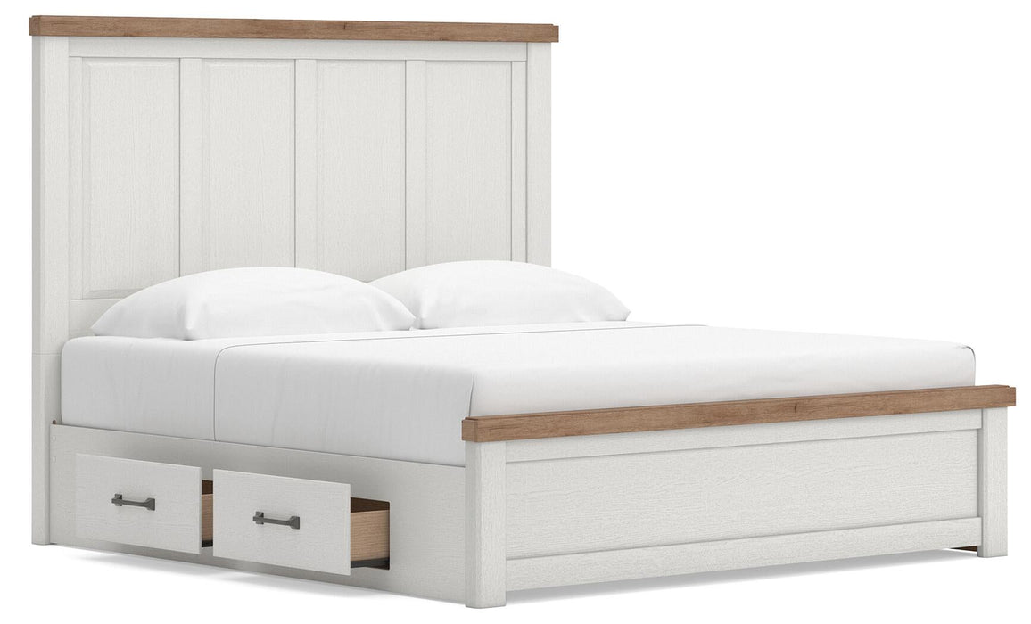 Savonport King Panel Bed with Storage. Dresser, Mirror and Nightstand