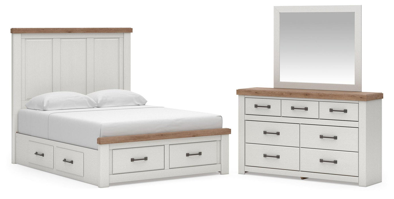 Savonport King Panel Storage Bed, Dresser and Mirror