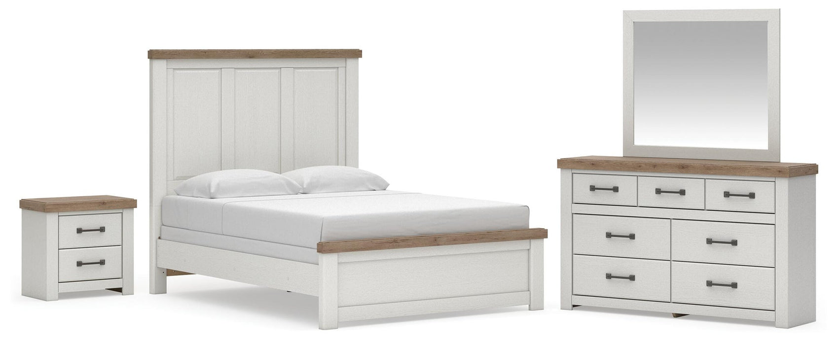 Savonport Queen Panel Bed. Dresser, Mirror and Nightstand