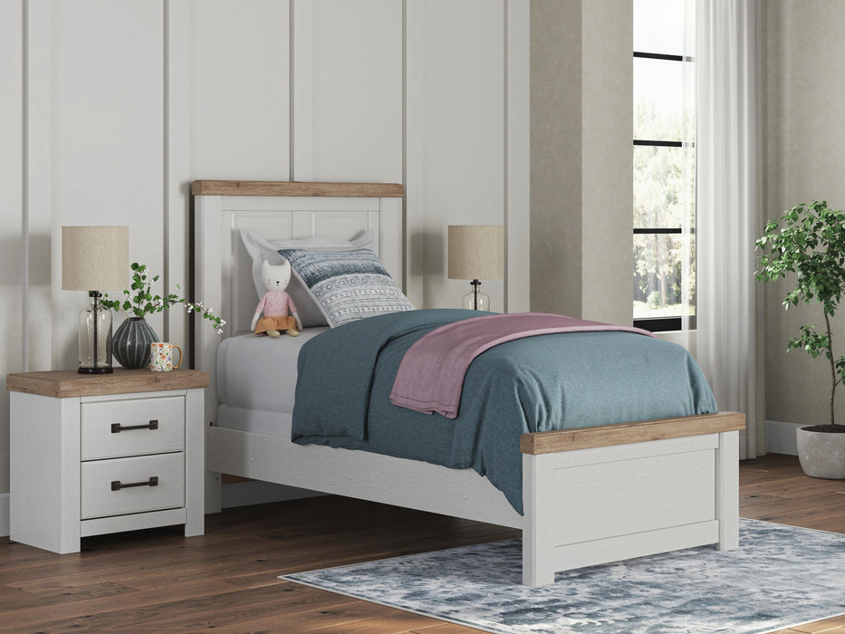 Savonport Twin Panel Bed. Dresser, Mirror and Nightstand