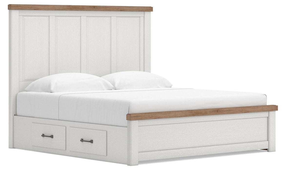 Savonport King Panel Bed with Storage, Dresser, Mirror, Chest and Nightstand