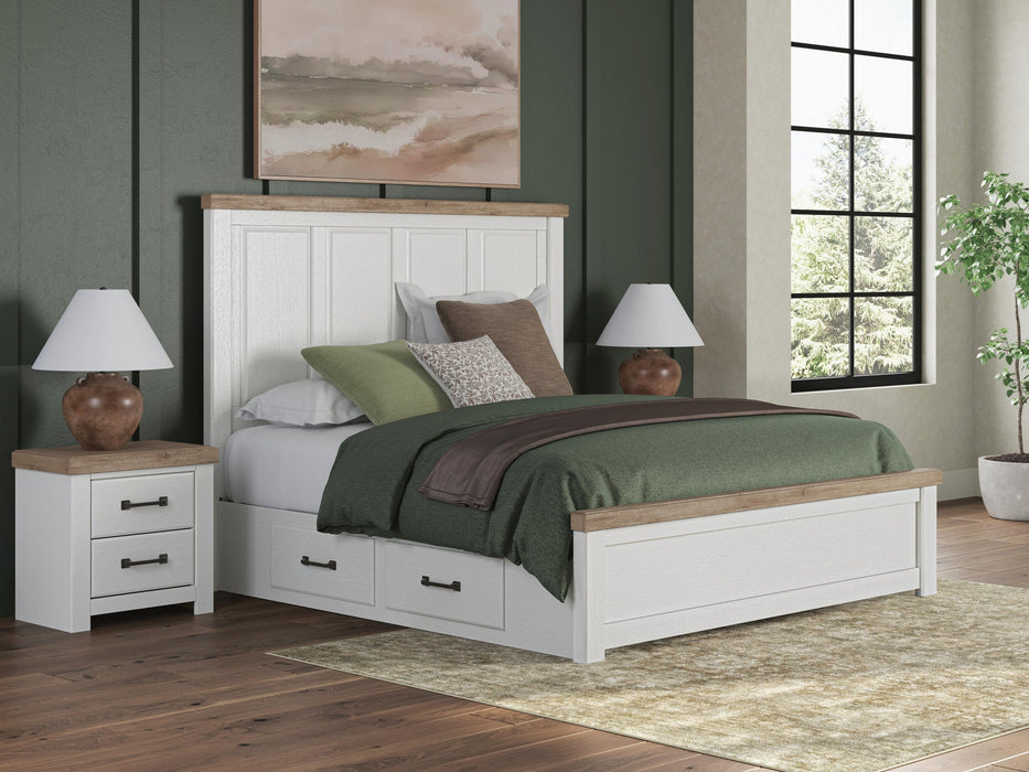Savonport King Panel Bed with Storage, Dresser, Mirror, Chest and Nightstand