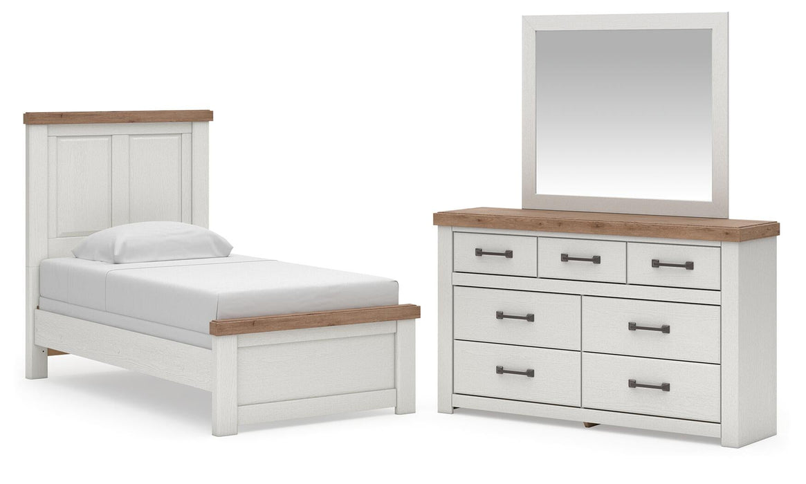 Savonport Twin Panel Bed, Dresser and Mirror
