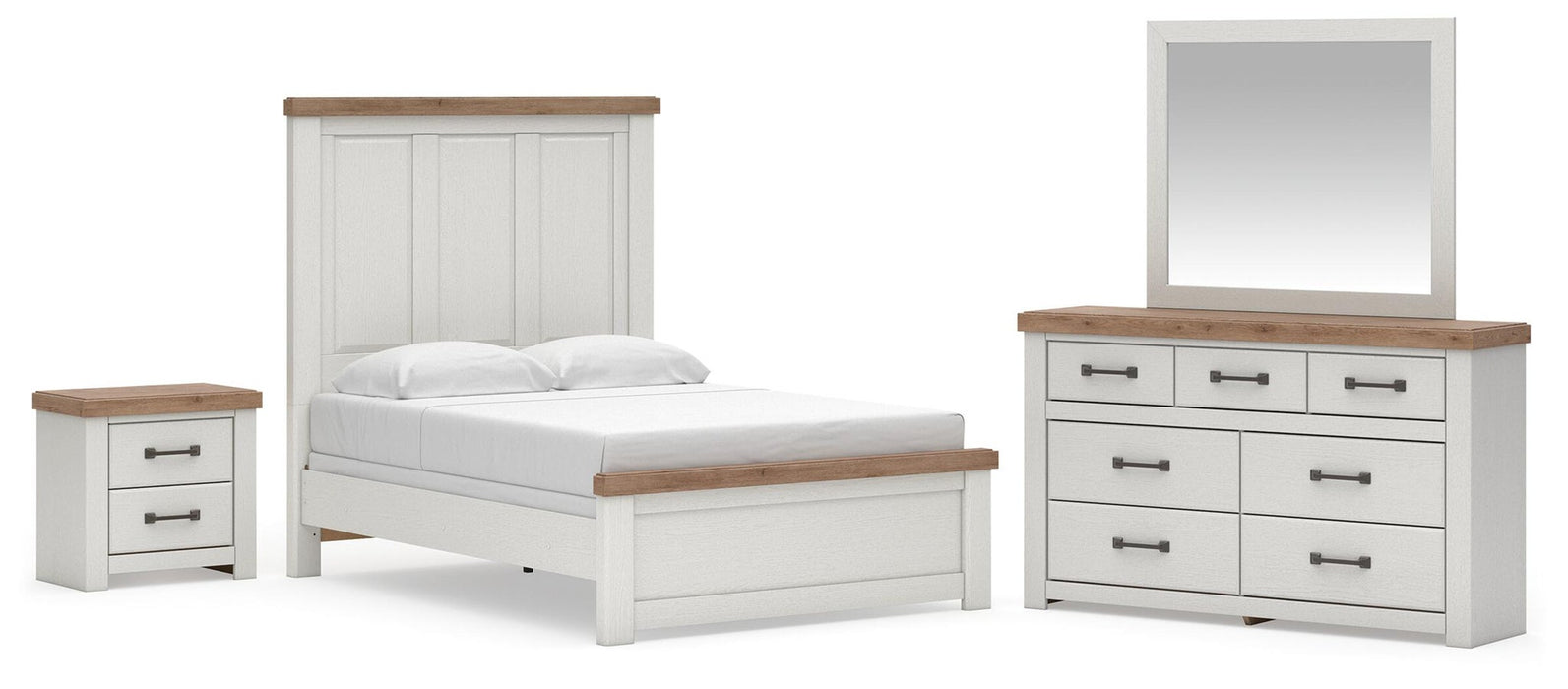 Savonport Full Panel Bed. Dresser, Mirror and Nightstand