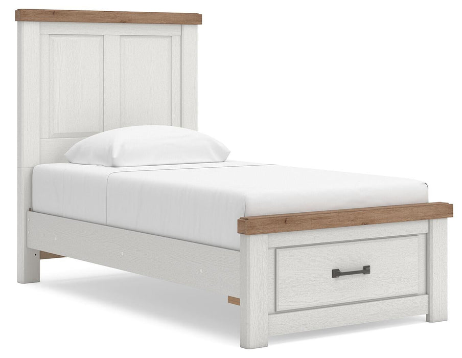Savonport Twin Panel Storage Bed. Dresser, Mirror and Nightstand